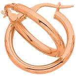 9Ct Rose Gold Silver Filled Hoop