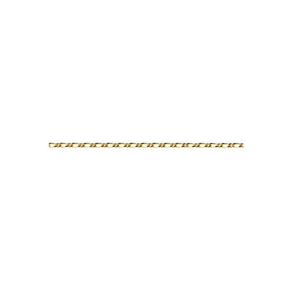 9Ct Yellow Gold Diamond Cut Figaro Chain