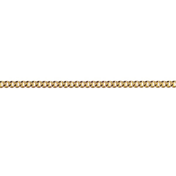 9Ct Yellow Gold Diamond Cut Curb Chain