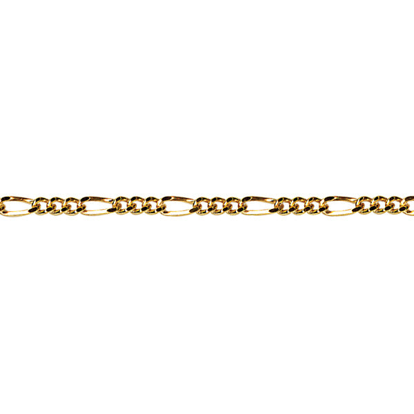 9Ct Diamond Cut Figaro Chain