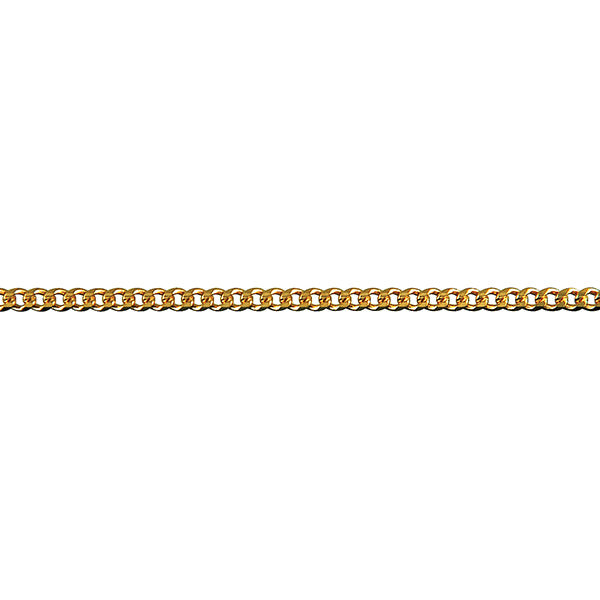 9Ct Bevelled Diamond Cut Curb Chain