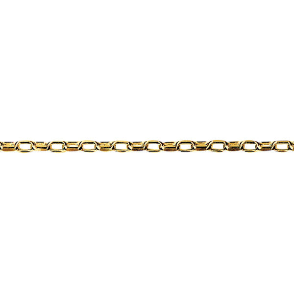 9Ct Diamond Cut Oval Belcher Chain