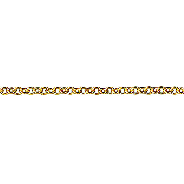 9Ct Yellow Gold Cable Chain 45Cm