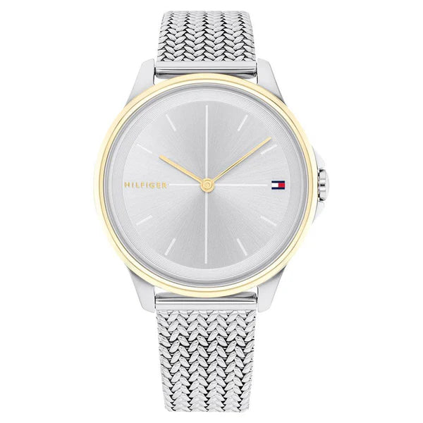 Tommy Hilfiger Two Tone Watch with Stainless Steel Mesh Bracelet