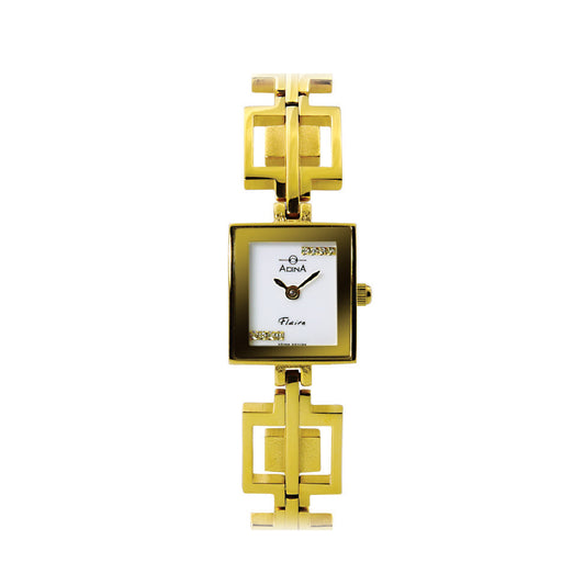 Adina Gold-Plate Ladies 30M Gold-Plated Dial and Bracelet