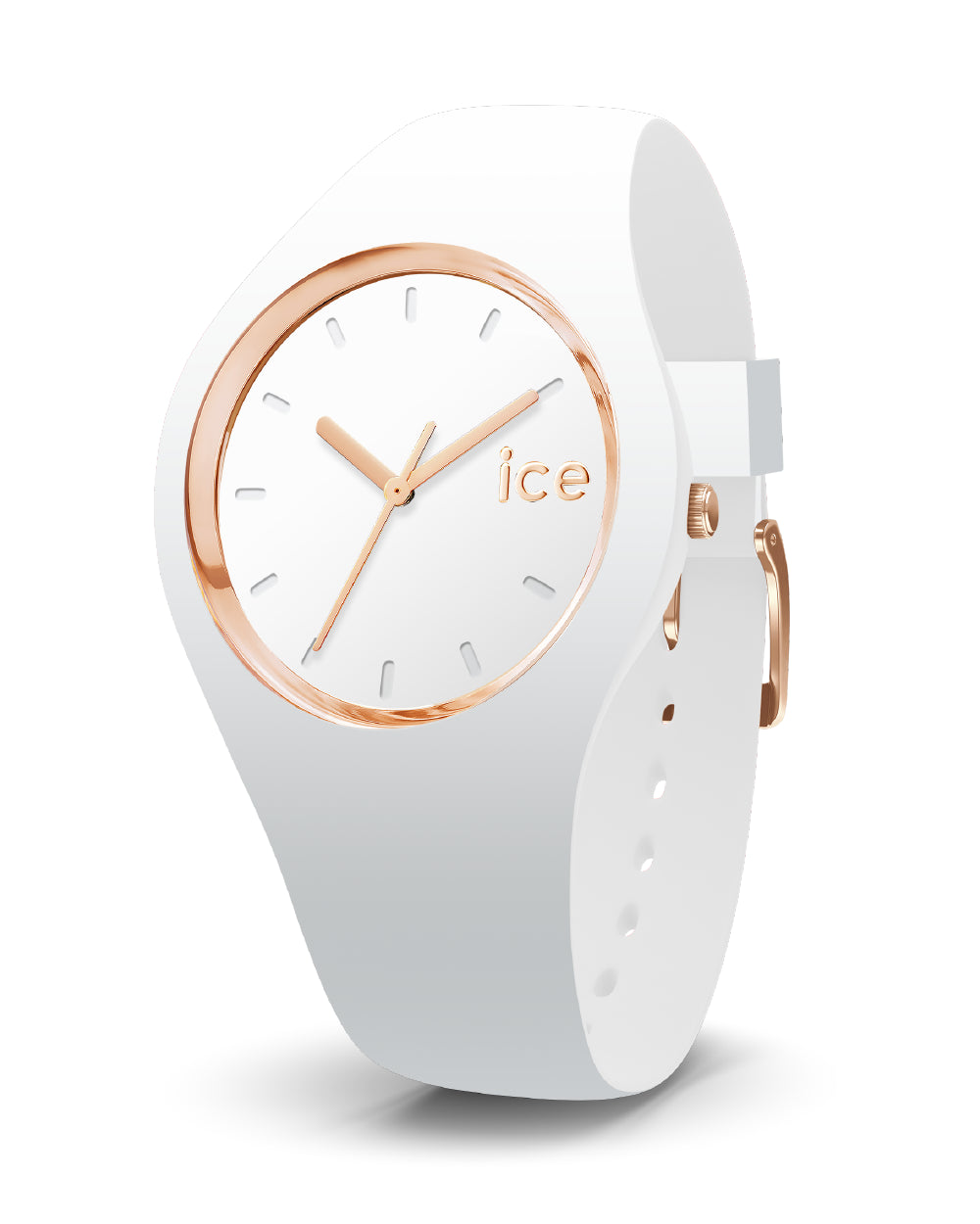 Ice Glam Collection Rose Gold Case White dial Watch Small