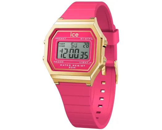 Ice Digital Retro Watch Raspberry Sorbet Small