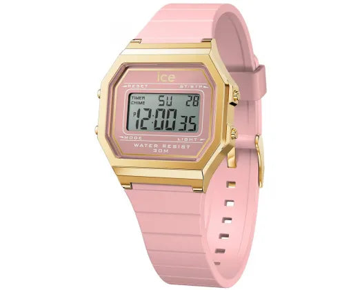 Ice Digital Retro Watch Blush Pink Small