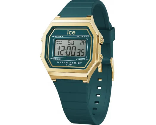 Ice Digital Retro Watch Verdigris Small