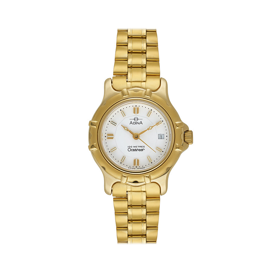 Adina Gold-Plated 100M Oceaneer White Index Bracelet