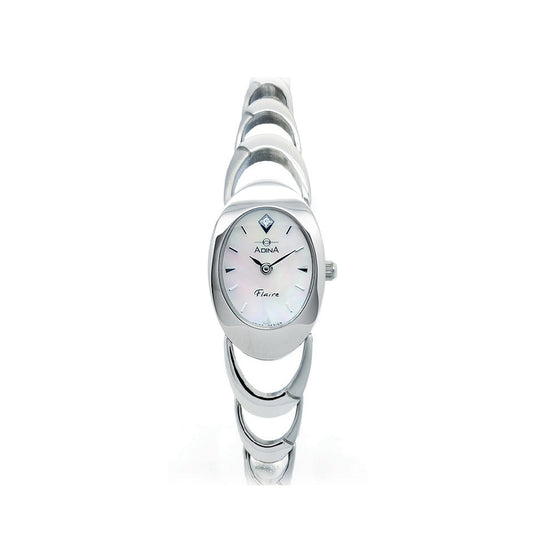Ladies Adina Kensington 30Mm Stainless Steel Mother Of Pearl Lab Grown Diamond In Face