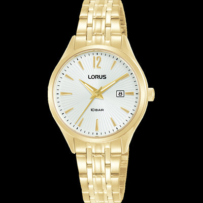 Ladies Stainless Silver Gold Plated 100M Water Resistant With Date