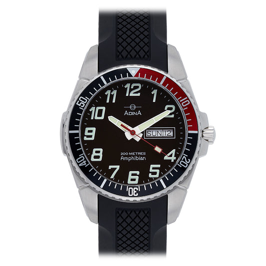 200M Amphibian- Iconic Australian Men's 200M Divers Watch With Black Rubber Strap