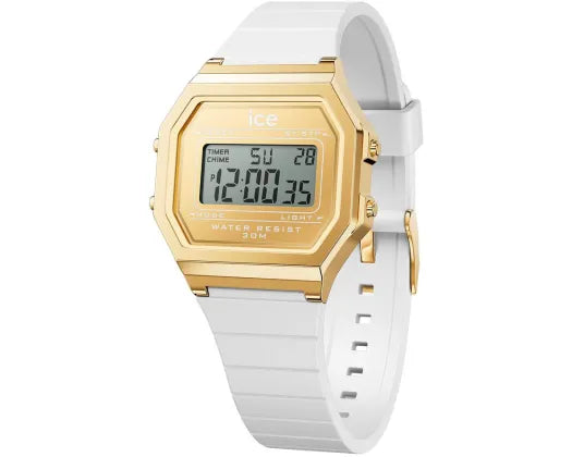 Ice Digital Retro White-Gold Small