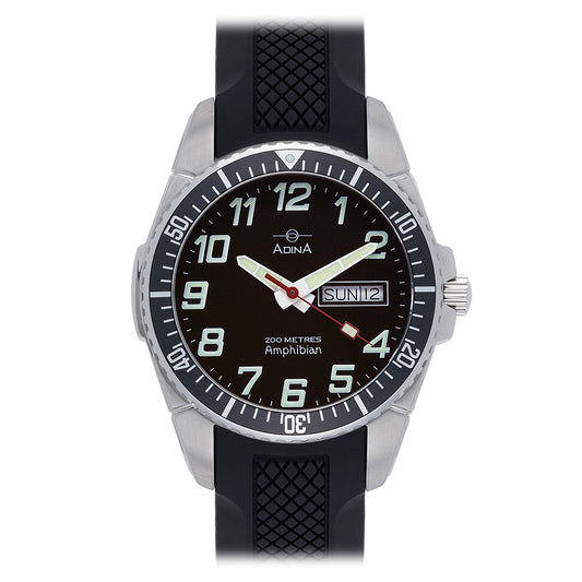 Adina Gents Amphibian Black Full Figure Dial