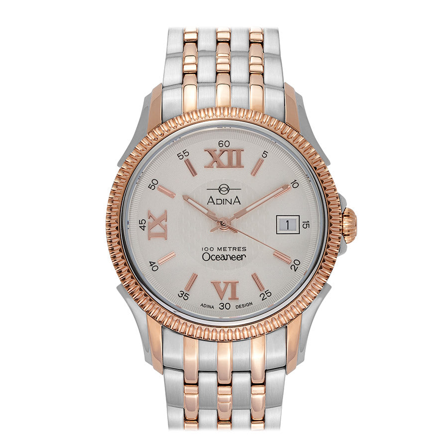 100M Oceaneer - Iconic Australian Men's Sports Watch, Mens, Sports Stainless And Rose Gold Plated