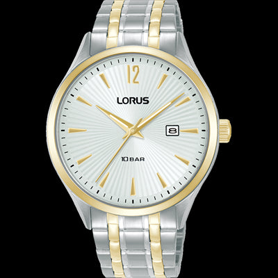 Stainless Steel 2 Tone 100M And Date Gold Battons