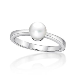Ring Featuring A 6.5Mm Freshwater Pearl Set In Sterling Silver