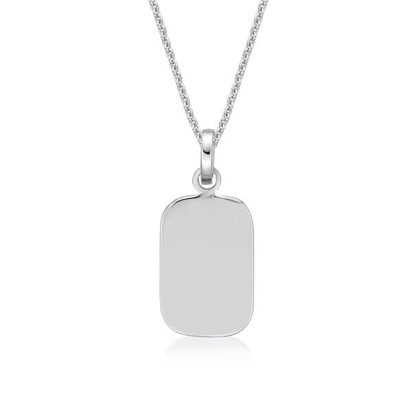 STERLING SILVER DOG TAG 15MMX10MM