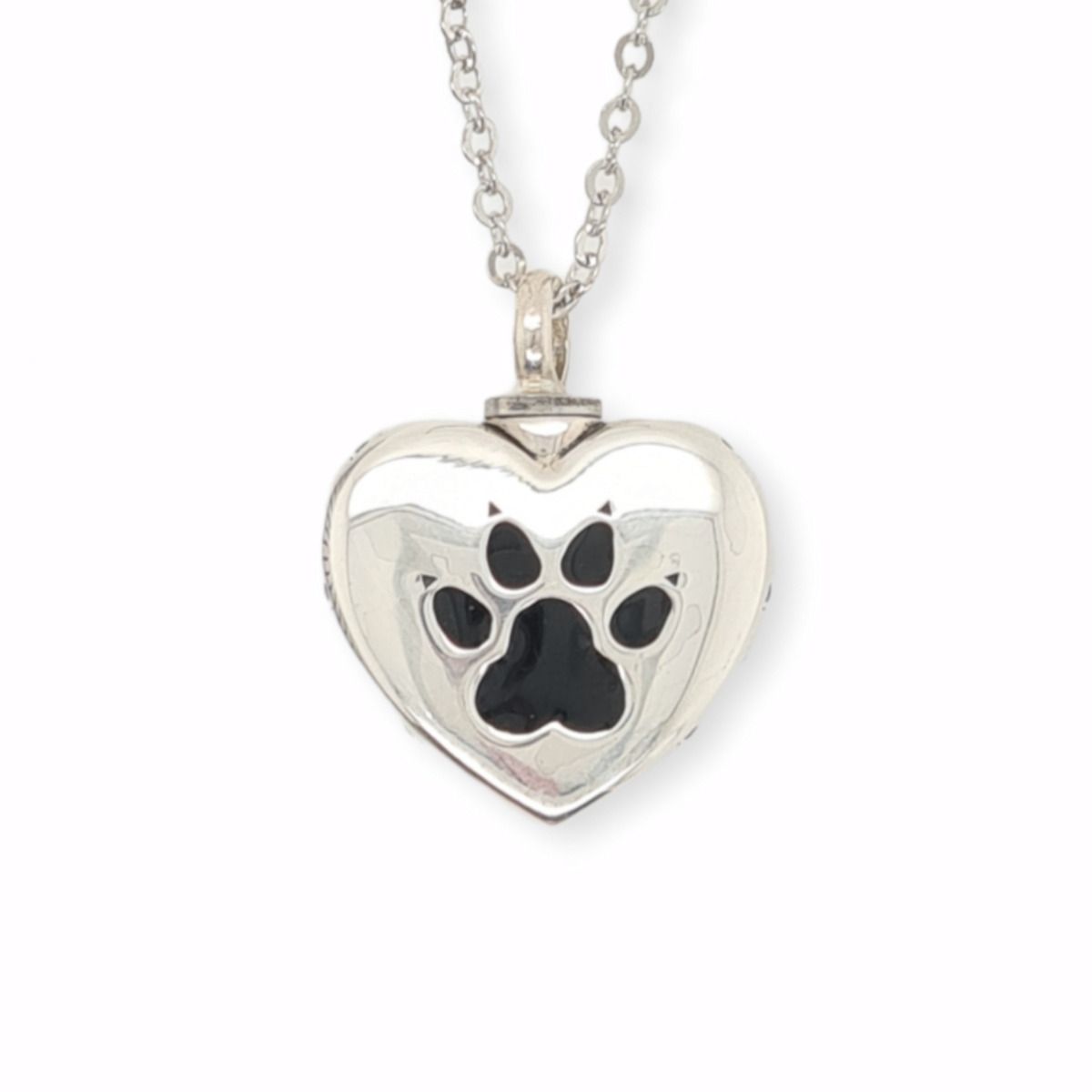 Sterling Silver Memorial Paw Print Pendant