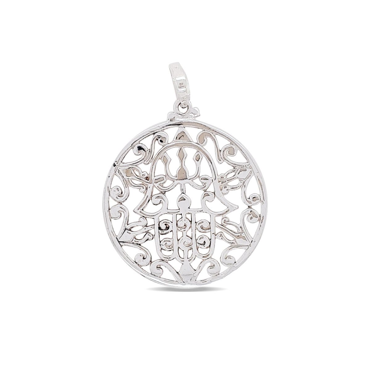 Sterling Silver Filagree Fatima Pendant