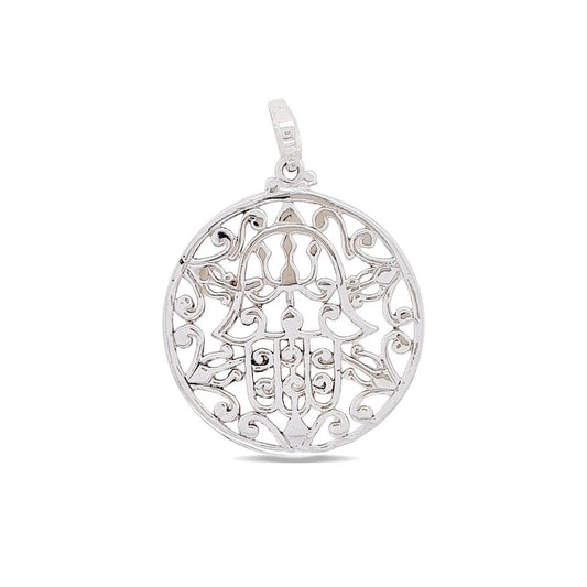 Sterling Silver Filagree Fatima Pendant