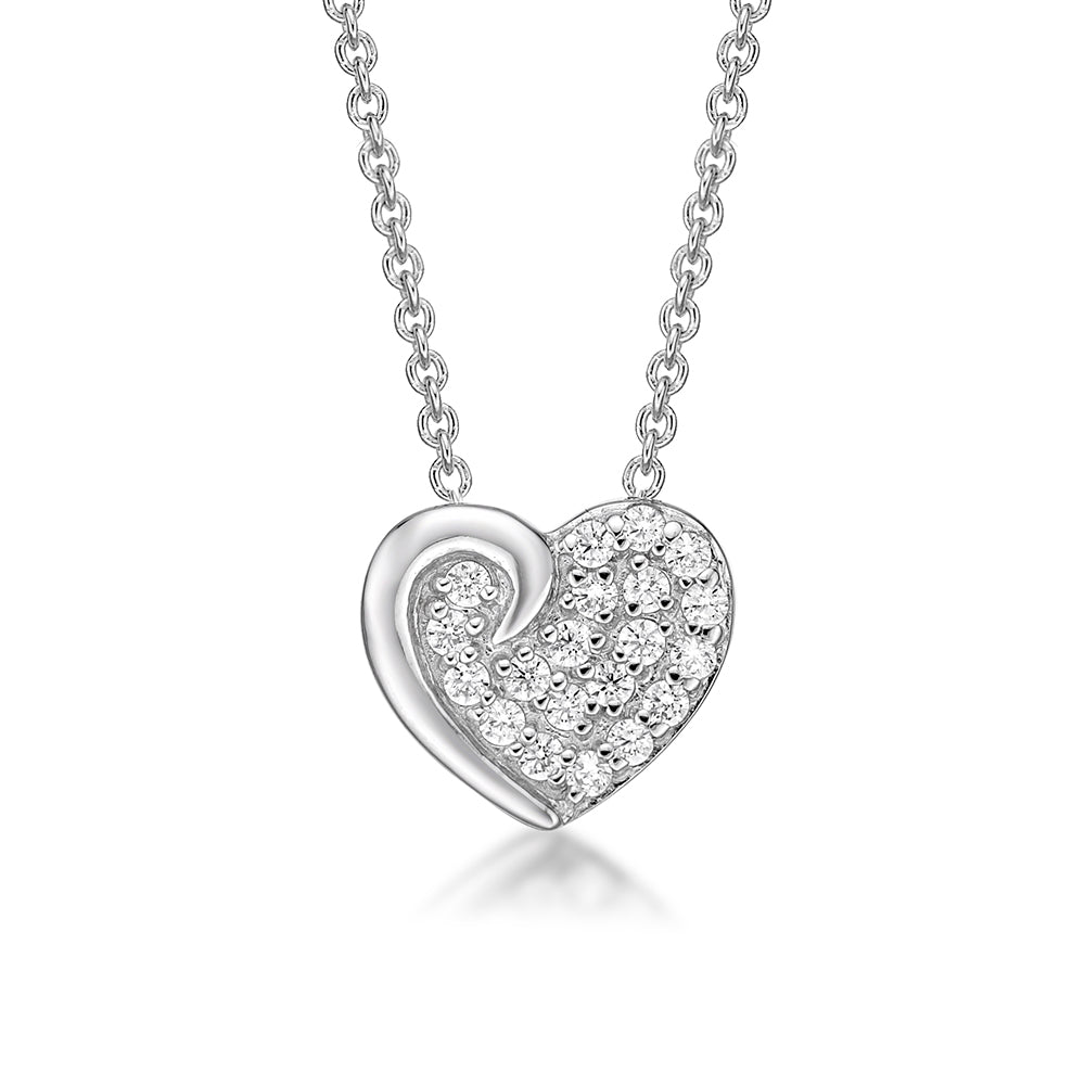 STERLING SILVER CZ NECKLACE