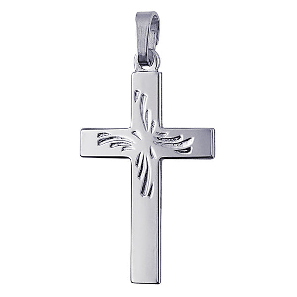 Fine Silver Engraved Cross