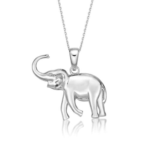 Sterling Silver Very Lucky Elephant Pendant