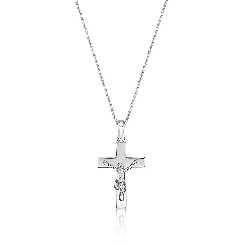 STERLING SILVER CRUCIFIX SMALL PENDANT AND CHAIN