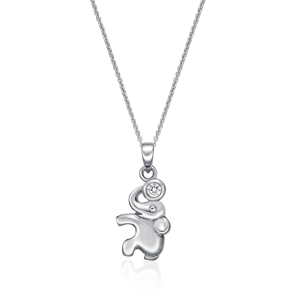 STERLING SILVER LUCKY ELEPHANT PENDANT