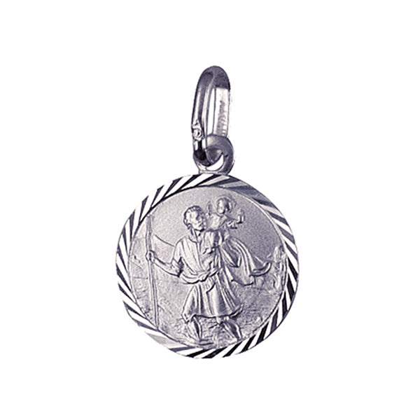 Sterling Silver Italian- 10Mm St Christopher