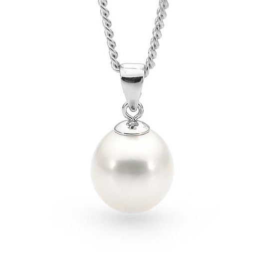 Ikecho Sterling Silver White 7.5Mm-8Mm Drop Fwp Pendant