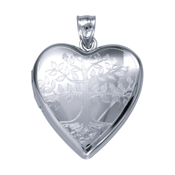 Sterling Silver 20 Mm Tree Of Life Locket