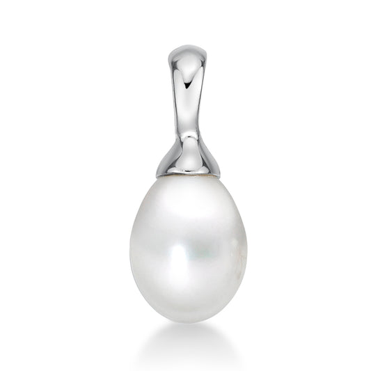 Sterling Silver 7-8 Mm Freshwater Drop Pearl Silver Bail