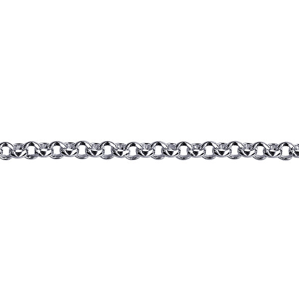 Sterling Silver Round Belcher Anklet