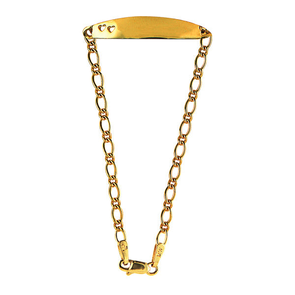 Sterling Silver G3 Baby Id 15Cm Blet 2 Cut Out Hearts