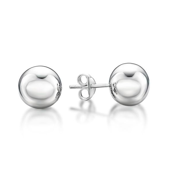 6MM SILVER BALL STUD SOLID