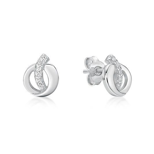 STERLING SILVER APPLE SHAPE STUDS