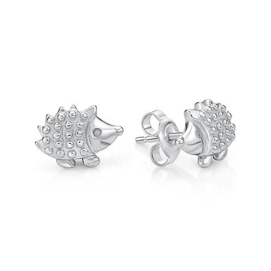 STERLING SILVER HEDGEHOG STUDS