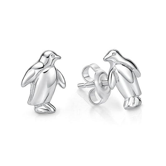 Sterling Silver Penguin Studs