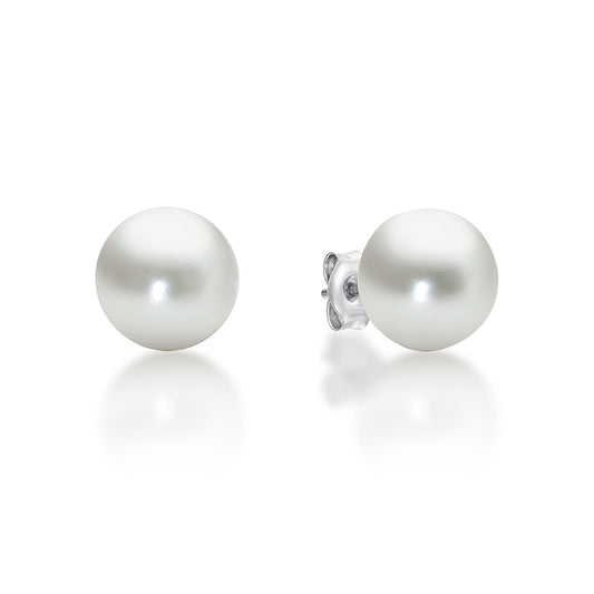 10X11MM FRESHWATER PEARL BUTTON STUD