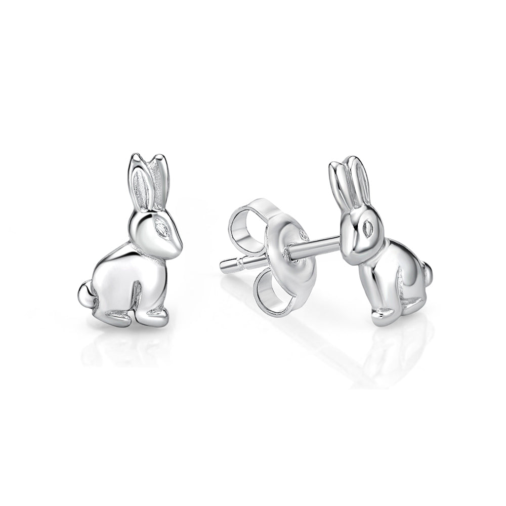 Sterling Silver Bunny Studs