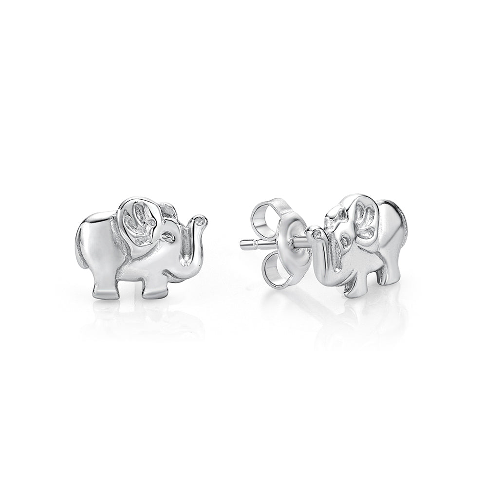 Sterling Silver Elephant Studs