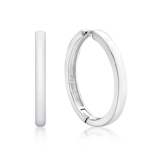 Sterling Silver Hoop Style 26mm Huggies