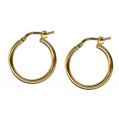 Sterling silver plain hoop earrings