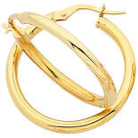 9ct yellow gold silver filled hoop earrings