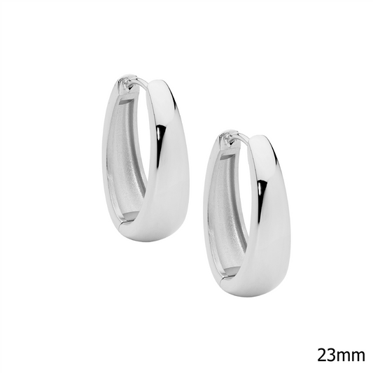 These hoop earrings measure 23mm in diameter and are crafted from durable stainless steel.