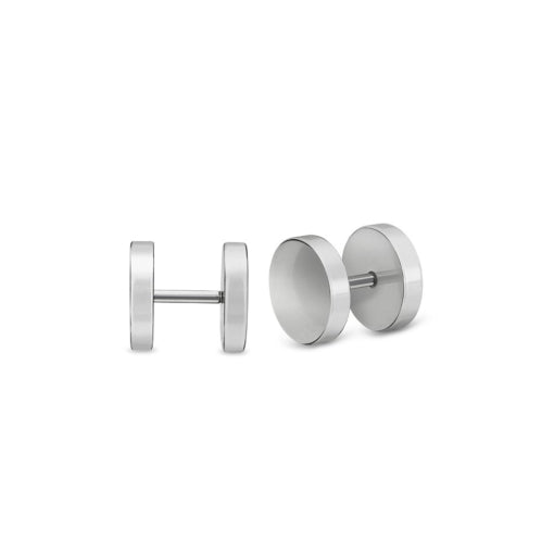 Blaze Stainless Steel Mens Circle Studs