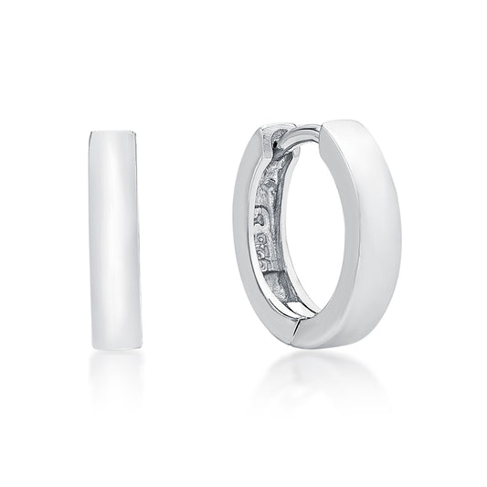 Sterlimng Silver 3 X 14Mm Huggie Earrings